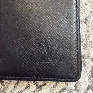 Louis Vuitton Tagia Black Leather Long Wallett